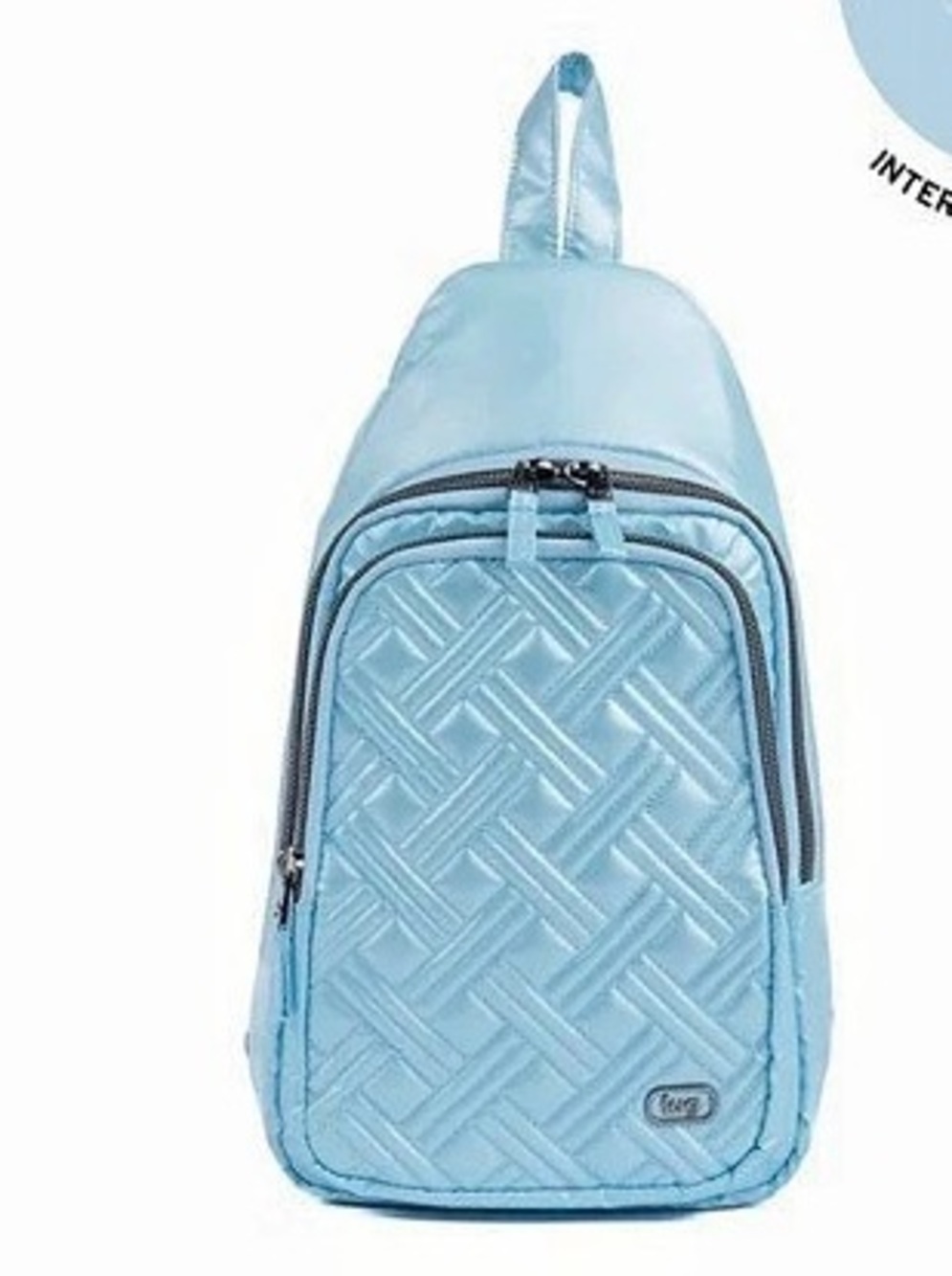 Lug Scurry Sling Bag Quilted Crossbody in Metallic Blue